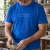 T-Shirt Koszulka Kobaltowa „Mniej Myślenia, Więcej Czucia”