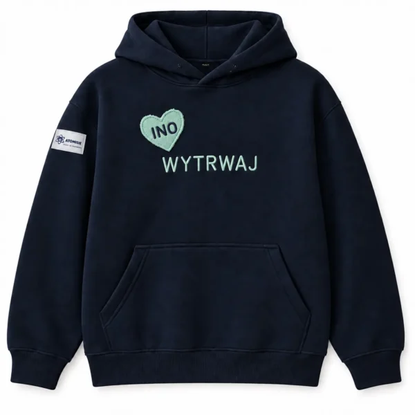 Bluza Z Kapturem Granatowa „Ino Wytrwaj”
