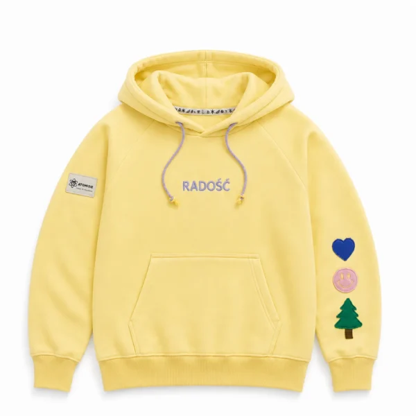 Bluza Z Kapturem Żółta ”Radość”