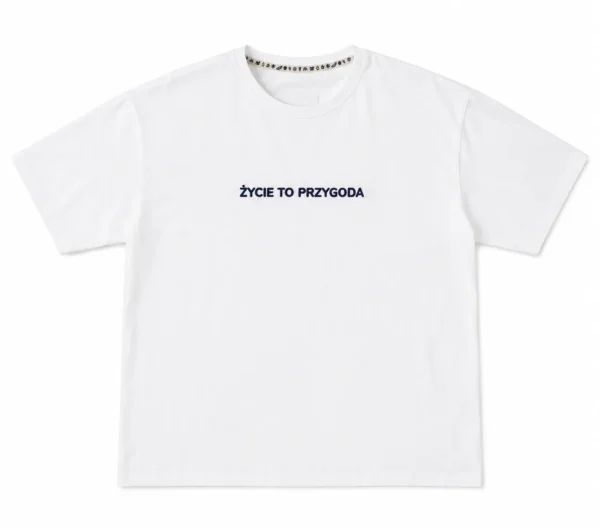 T-Shirt Koszulka Biała "Życie To Przygoda"
