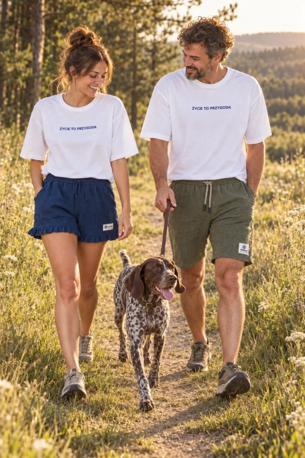 T-Shirt Koszulka Biała "Życie To Przygoda"
