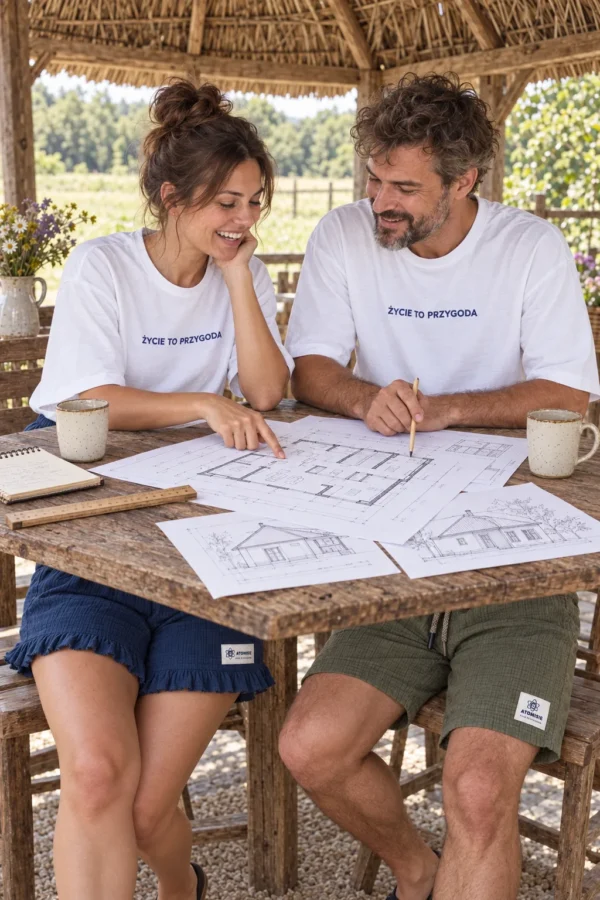 T-Shirt Koszulka Biała "Życie To Przygoda"