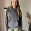 Bluza z Kapturem Grafitowa "Nie masz powodu? Uśmiechaj się”